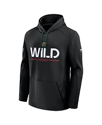 Fanatics Men's Black Minnesota Wild Authentic Pro Rink Hoodie