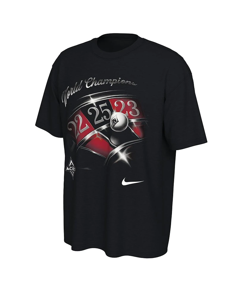 Nike Men's and Women's Black Las Vegas Aces 2025 Wnba Finals Champions Celebration Elevated Premium T-Shirt