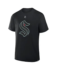Fanatics Men's Philipp Grubauer Black Seattle Kraken Authentic Stack Name Number T-Shirt