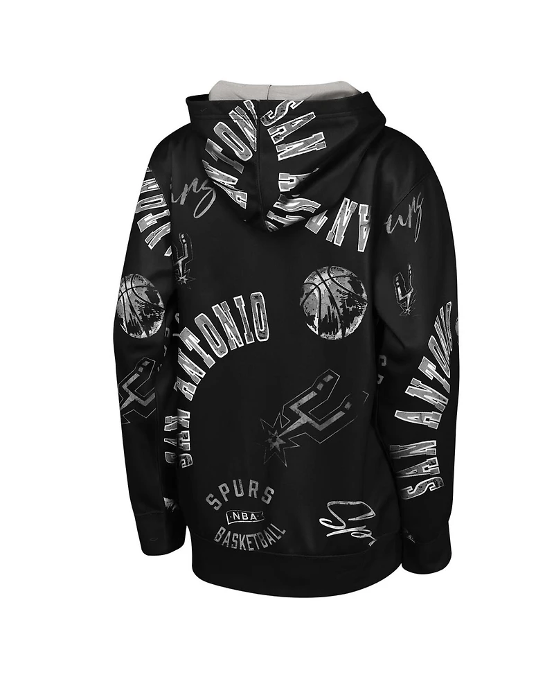 Outerstuff Big Boys and Girls Black San Antonio Spurs Moving Violation Hoodie