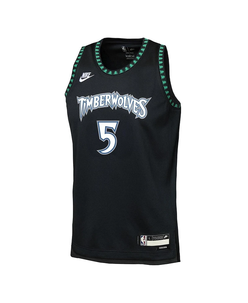 Nike Big Boys and Girls Anthony Edwards Black Minnesota Timberwolves Swingman Jersey