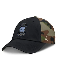 Jordan Men's Black/Camo North Carolina Tar Heels 2025 Military Appreciation Club Adjustable Hat