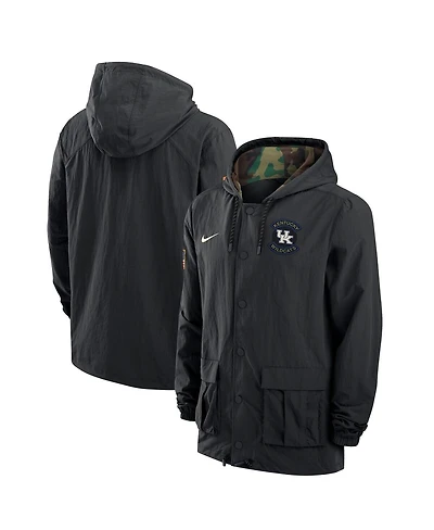 Nike Men's Black Kentucky Wildcats 2025 Ncaa Military Appreciation Full-Snap Jacket