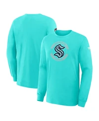 Fanatics Men's Light Blue Seattle Kraken Authentic Pro Property Of Practice Long Sleeve T-Shirt