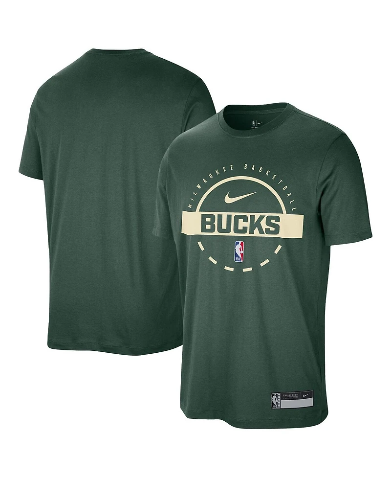 Nike Men's Hunter Green Milwaukee Bucks 2025/26 On-Court Flare Performance Practice T-Shirt
