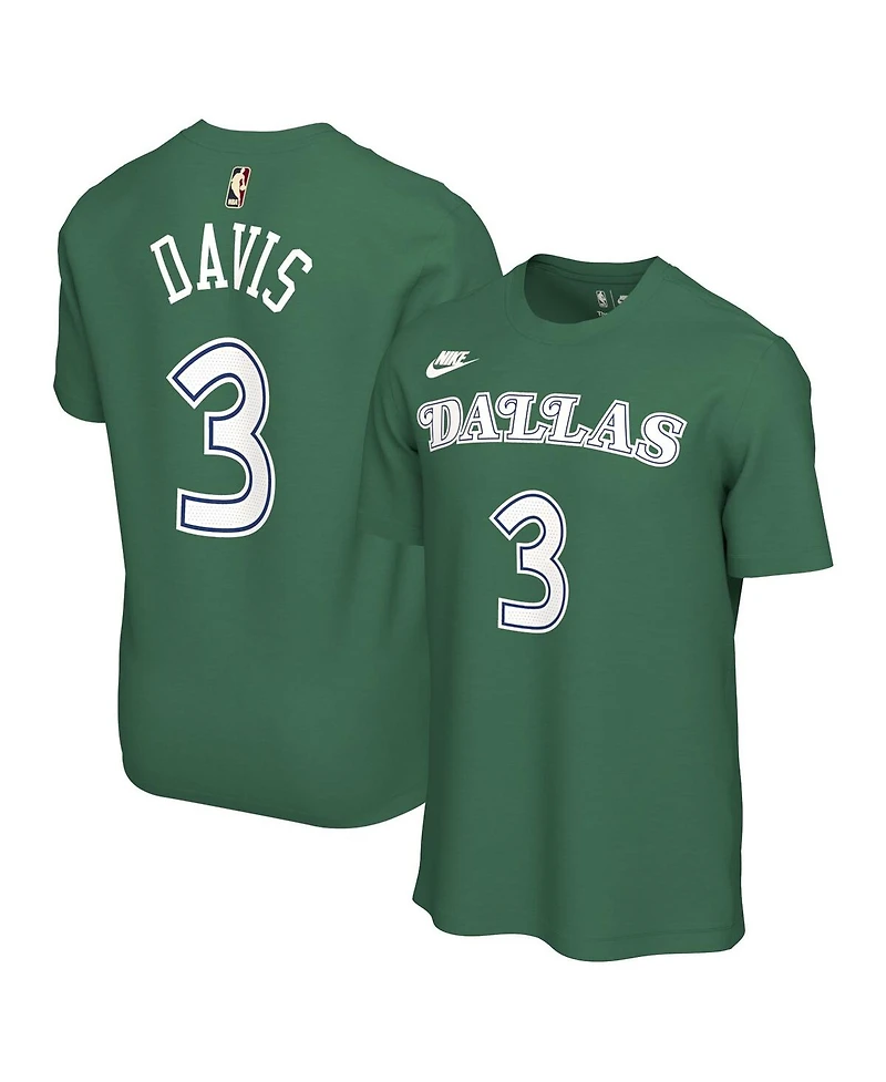 Nike Men's and Women's Anthony Davis Green Dallas Mavericks Name Number T-Shirt
