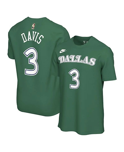 Nike Men's and Women's Anthony Davis Green Dallas Mavericks Name Number T-Shirt
