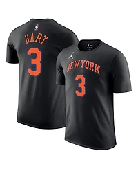Jordan Men's and Women's Josh Hart Black New York Knicks Name Number T-Shirt