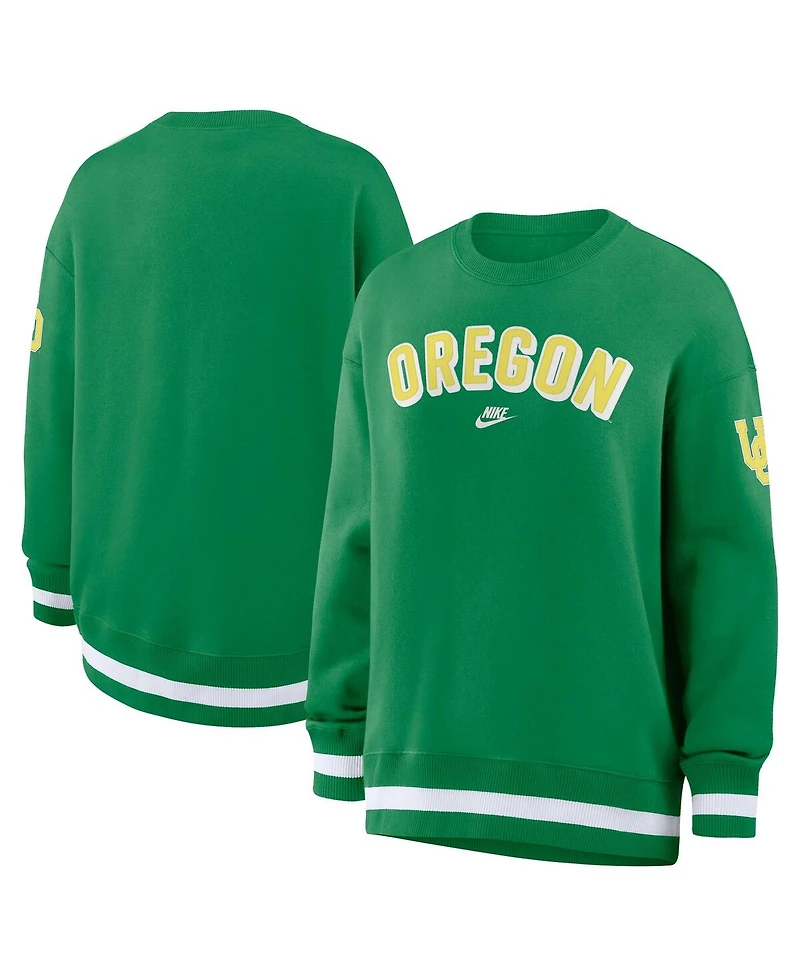 Nike Women's Green Oregon Ducks Oversized Legacy Phoenix Sweatshirt