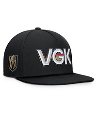 Fanatics Men's Black Vegas Golden Knights Authentic Pro Rink Team Code Snapback Hat