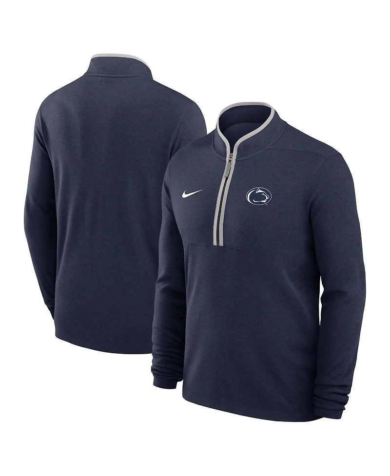 Nike Men's Navy Penn State Nittany Lions Courtside Victory Dri-fit Half-Zip Pullover Sweatshirt