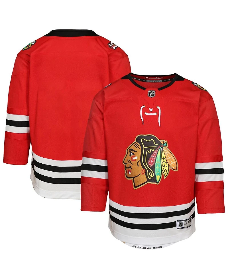 Outerstuff Big Boys and Girls Red Chicago Blackhawks Centennial Premier Jersey