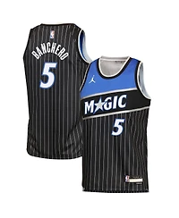 Jordan Big Boys and Girls Paolo Banchero Black Orlando Magic Swingman Jersey