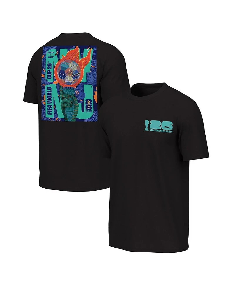Outerstuff Men's Black 2026 Fifa World Cup New York Host City Poster Graphic T-Shirt