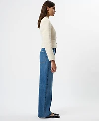 French Connection Women's Structured Tweed Long-Sleeve Jacket