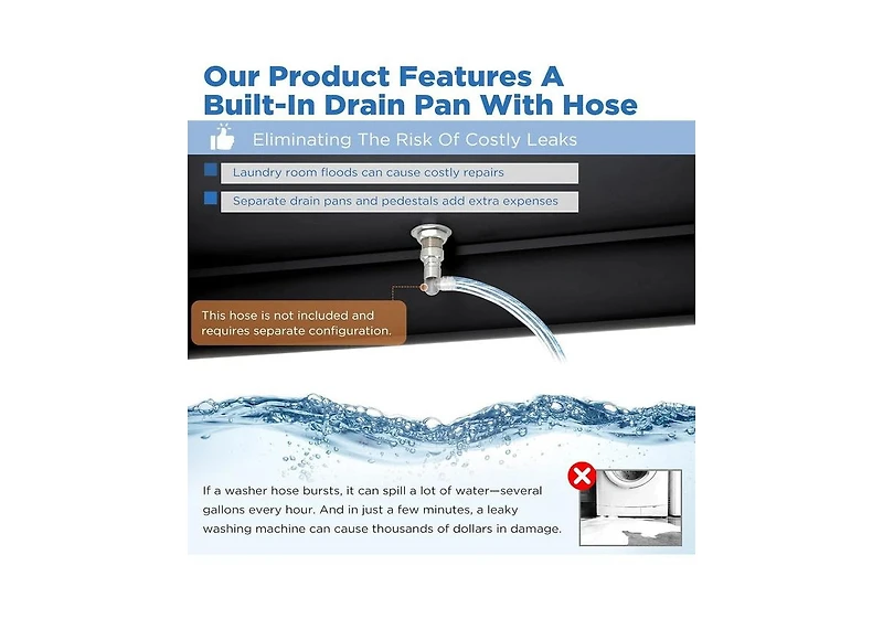 Aecojoy Laundry Pedestal, 700 Lbs Capacity Washer Dryer 29''29''23''H and Stand