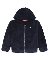 Tommy Hilfiger Girls 7-16 Minky Loose Fit Zip Up Hoodie