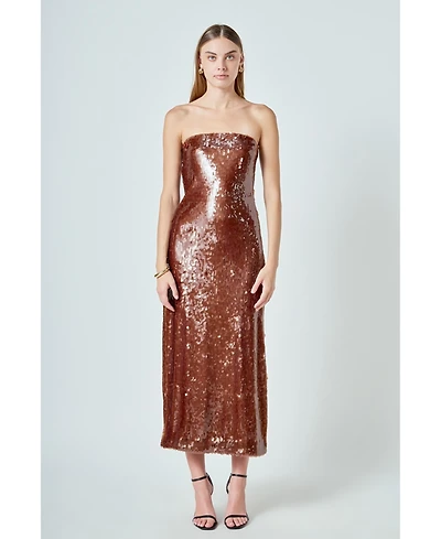 endless rose Women's Sequin Maxi Dress