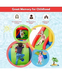 Skonyon Inflatable Water Slide Jumper Bounce House with Ocean Ball without Blower