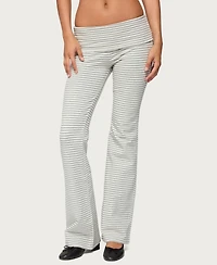 Edikted Womens Kaeli Stripey Flared Leggings