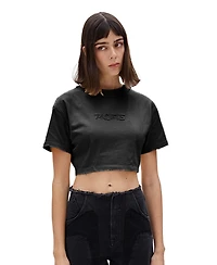 Pcfg Women's Destroyed Cropped Cotton Tee
