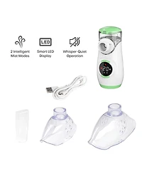 Pursonic Portable Ultrafine Mesh Nebulizer | Battery-Powered, Quiet Operation, Self-Cleaning & Dual Mist Modes