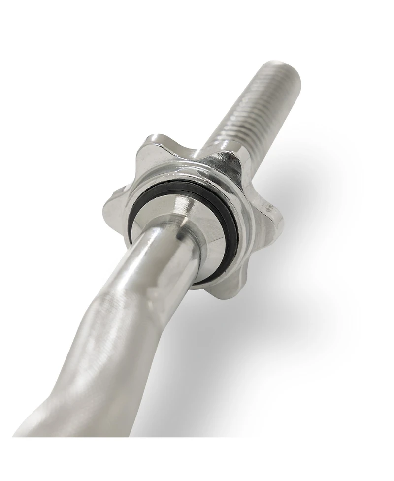 Sunny Health & Fitness 47" Threaded Ez Curl Chrome Bar