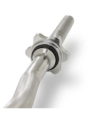 Sunny Health & Fitness 47" Threaded Ez Curl Chrome Bar