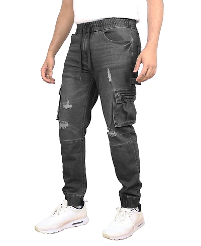 Blue Ice Men's Stretch Cargo Carpenter Jogger Slim-Fit Pants