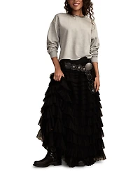 Lucky Brand Women's Jeweled Crewneck Sweatshirt