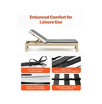 Slickblue Set of 2 Thick Outdoor Lounge Chair Cushions Waterproof