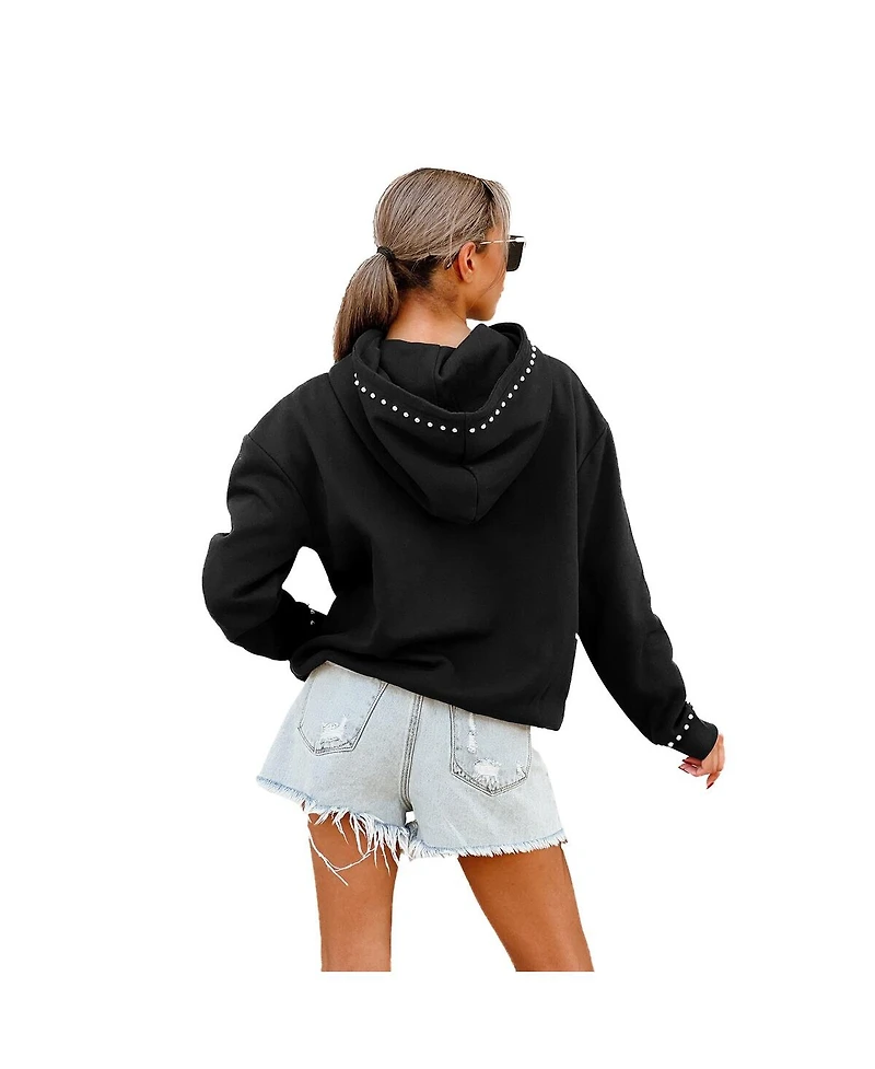 Gameday Couture Women's Black Seattle Seahawks Studded Pullover Hoodie