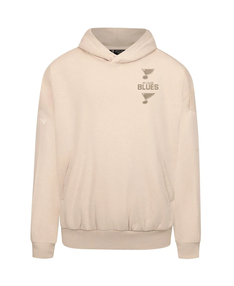 Levelwear Men's Cream St. Louis Blues Contact Stamp Pullover Hoodie