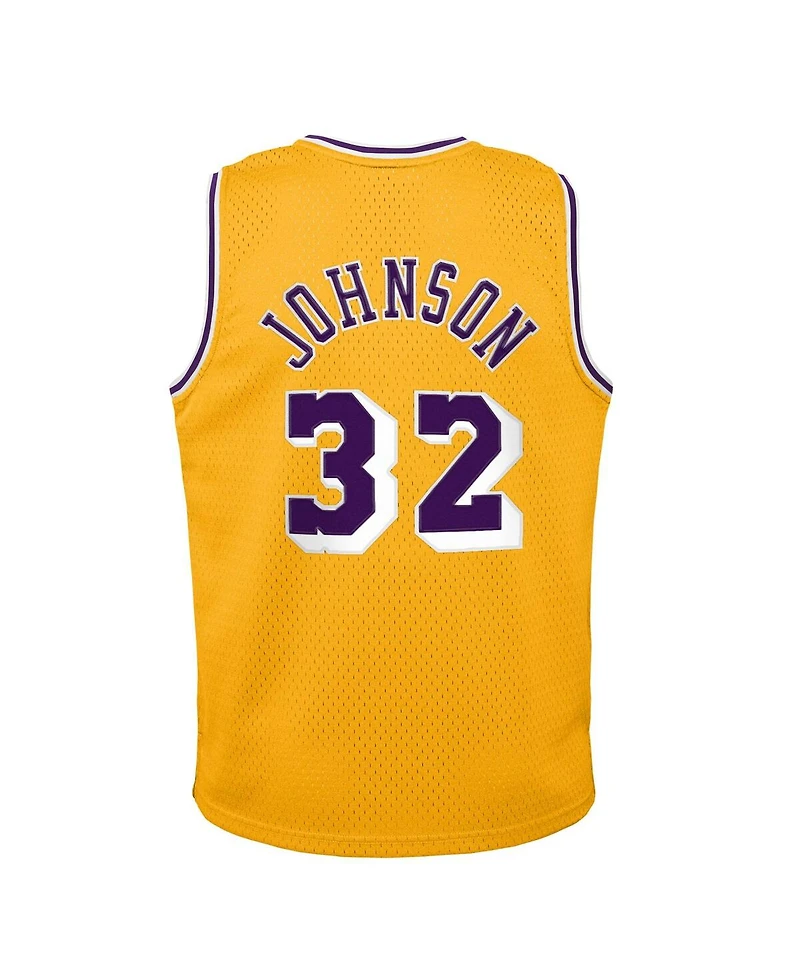 Mitchell & Ness Toddler Magic Johnson Gold Los Angeles Lakers 1984/85 Swingman Jersey