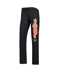 Concepts Sport Women's 2-Piece Heather Orange/Black Philadelphia Flyers Meter Muscle Tank Top and Pants Sleep Set