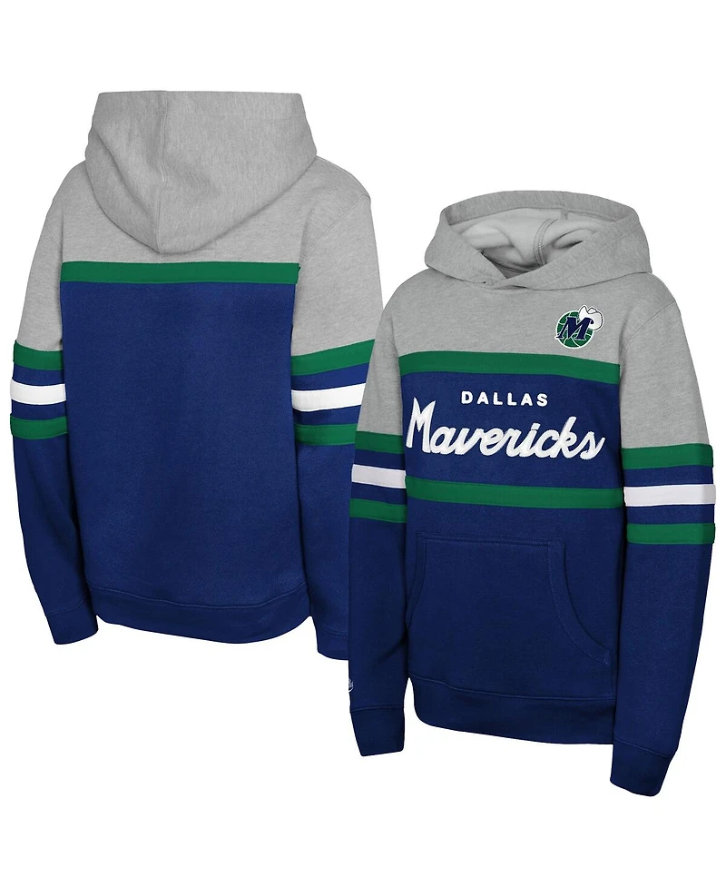 Mitchell & Ness Big Boys and Girls Royal Dallas Mavericks Hoodie