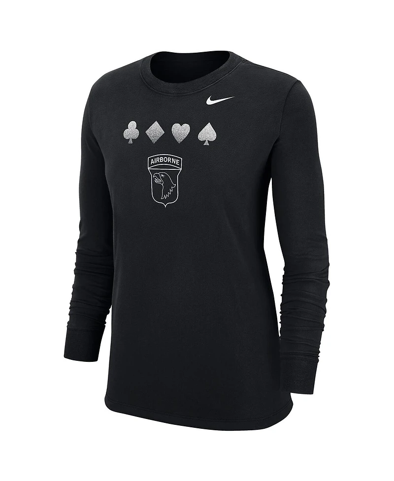Nike Women's Black Army Knights 2024 Rivalry Collection Suit Long Sleeve T-Shirt