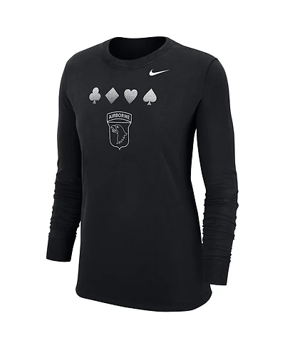 Nike Women's Black Army Knights 2024 Rivalry Collection Suit Long Sleeve T-Shirt