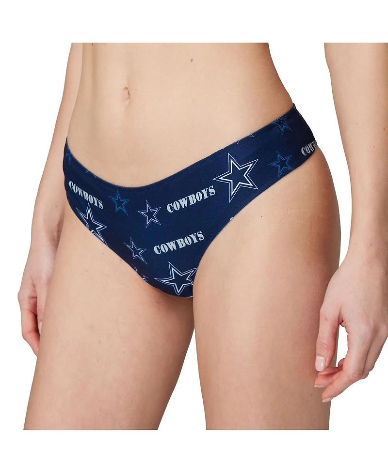 Concepts Sport Women's Navy Dallas Cowboys Mosaic All Over Print Thong
