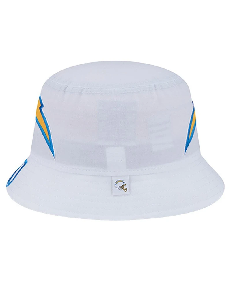 New Era Men's White Los Angeles Chargers Helmet Bucket Hat