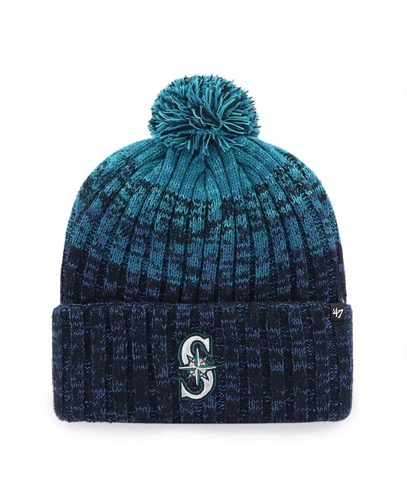 '47 Brand Men's Navy Seattle Mariners Cascade Cuffed Knit with Pom Hat
