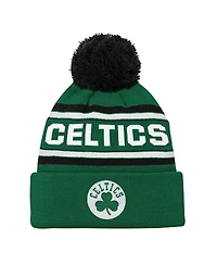Outerstuff Big Boys and Girls Kelly Green Boston Celtics Backboard Jacquard Cuffed Knit with Pom Hat