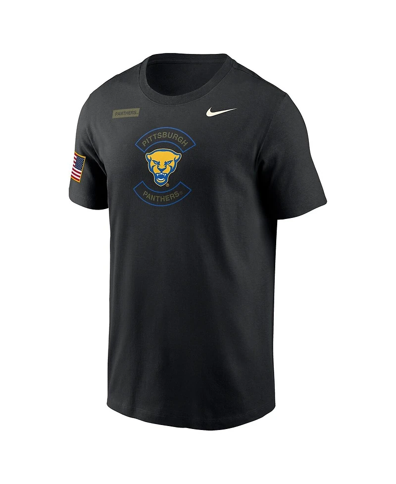 Nike Men's Black Pitt Panthers 2025 Military Appreciation Dri-fit T-Shirt