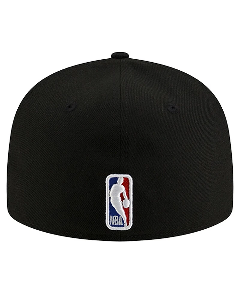 New Era Men's Black Detroit Pistons Statement Edition Jersey Hook 59Fifty Fitted Hat