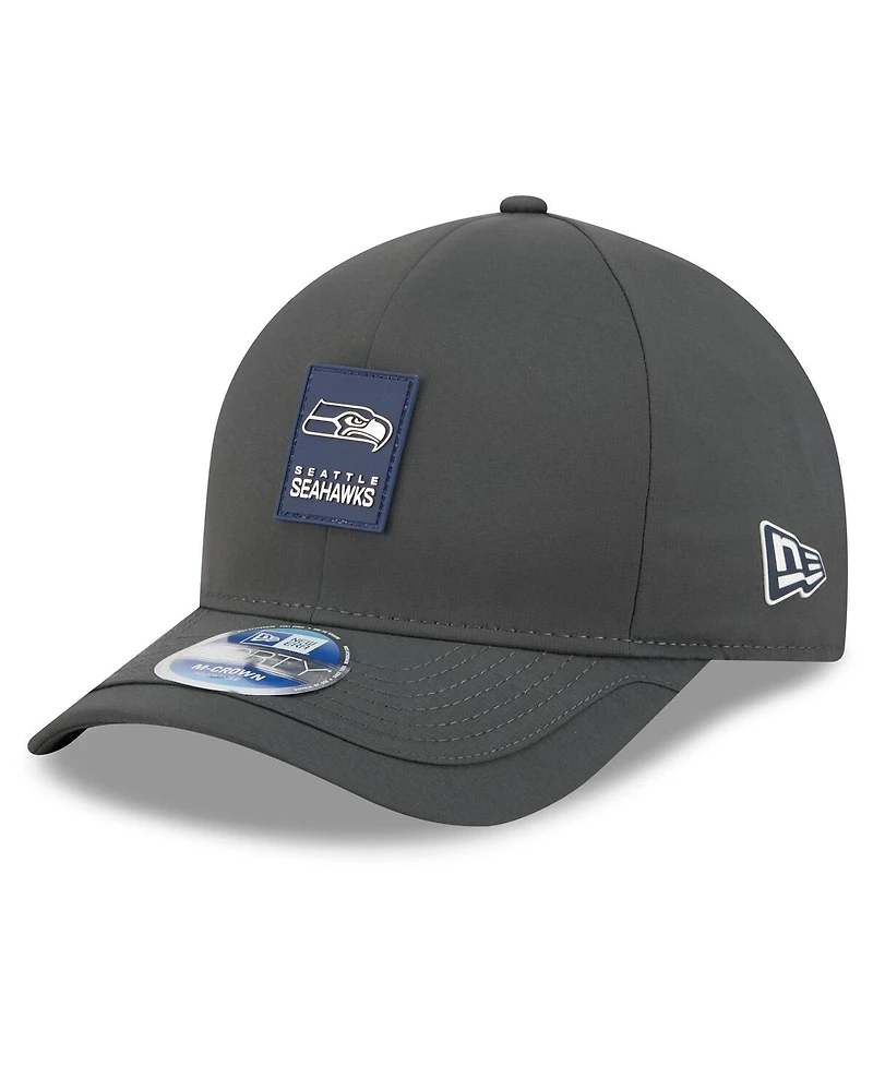 New Era Men's Charcoal Seattle Seahawks 2025 Sideline Cold Weather 9FORTY M-Crown Adjustable Hat
