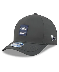 New Era Men's Charcoal Seattle Seahawks 2025 Sideline Cold Weather 9FORTY M-Crown Adjustable Hat