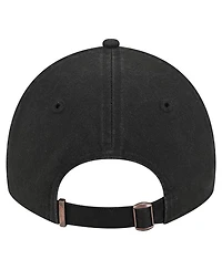 New Era Men's Black Colorado Avalanche Stamp Fabric Applique 9TWENTY Adjustable Hat