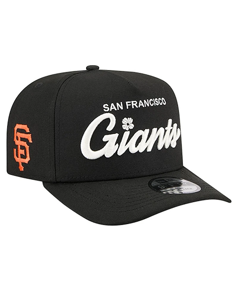 New Era Men's Black San Francisco Giants Local Play A-Frame 9FIFTY Snapback Hat