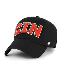 '47 Brand Women's Black Cincinnati Bengals Zoey Clean Up Adjustable Hat