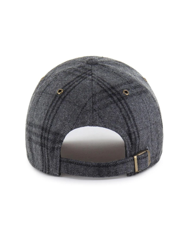 '47 Brand Men's and Women's Gray Harvard Crimson Plaid Windowpane Clean Up Adjustable Hat